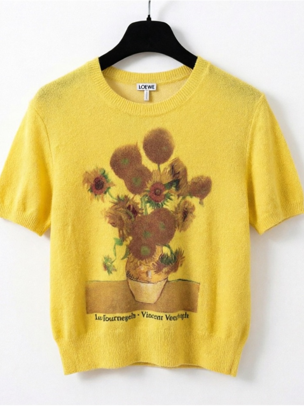 Loewe Yellow Floral Graphic Short Sleeve Knit